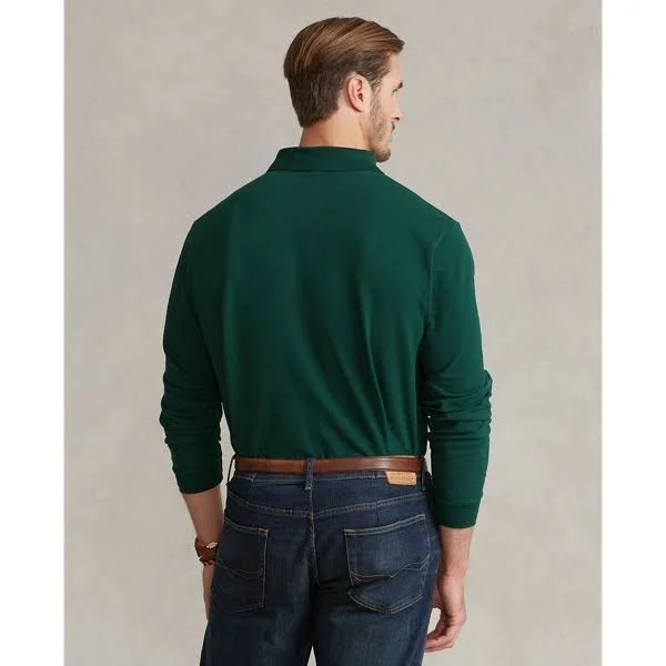 Ralph Lauren Men's Triple-Pony Mesh Polo Shirt - Size XL Tall in College Green
