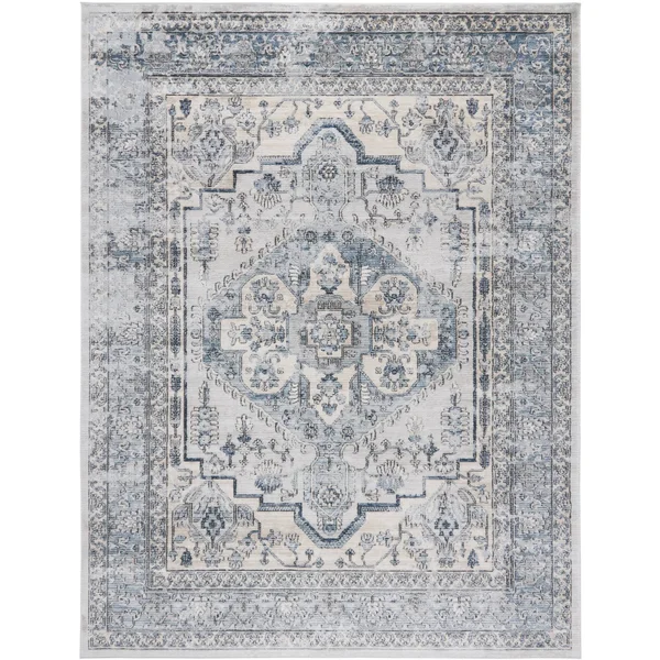 Safavieh Oregon Rug Collection ORE877M - Light Blue, Ivory - 8& x 10&