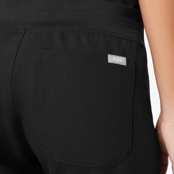 Figs Womens Black Livingston - Tall Basic Scrub Pants