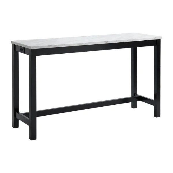 Picket House Furnishings Jada Bar Table Set in White Marble