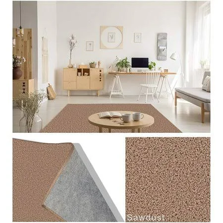 3' x 5' Soft and Cozy Area Rugs with Latex Free Soft Felt Backing - Green Label Plus, Color: Sawdust 1814, Brown