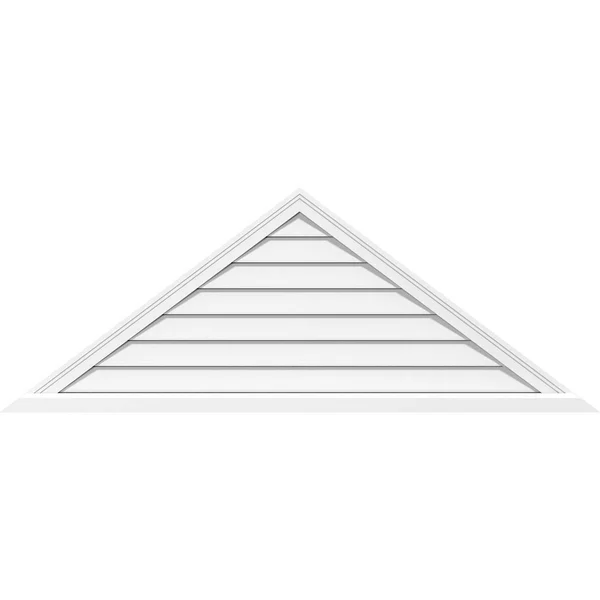 Ekena Millwork GVPTR80X2703SF 80x22W x 26-5/8x22H Triangle Surface Mount PVC Gable Vent 8/12 Pitch: Functional, w/ 2x22W x 2x22P