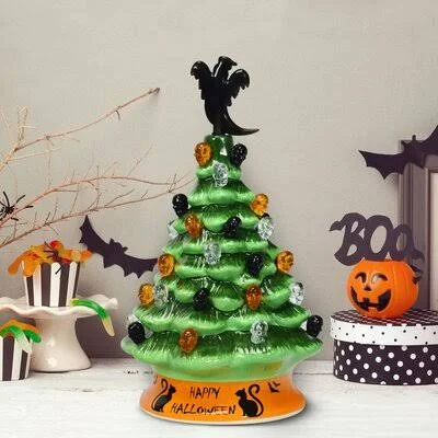 Pre-Lit Halloween Tree Tabletop Decor The Holiday Aisle