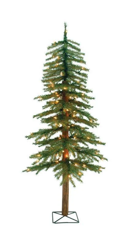 Holiday Bright Lights ALP-GR-4CL Prelit Alpine Tree, 4'