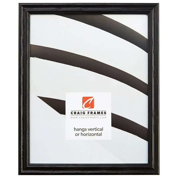Craig Frames Wiltshire 200 - Traditional Black Hardwood Picture Frame, 22 x 27 inch