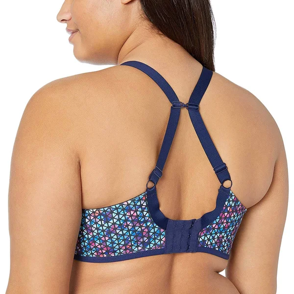 Elomi Energise Underwire Sports Bra with J Hook - Navy Geo