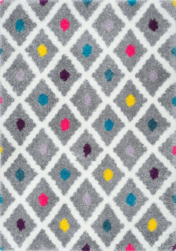 nuLOOM Sharee Trellis Shaggy Multi 7& 10x22 x 10& Area Rug