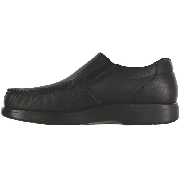 SAS Men's Side Gore Slip on Loafer - Black Smooth N - 12.5