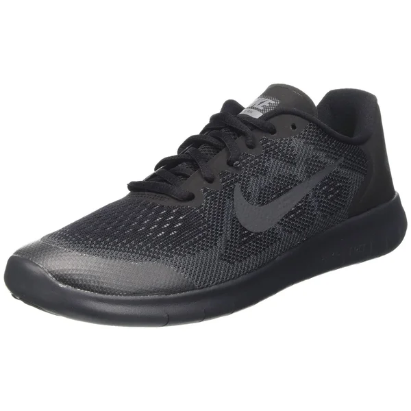 Nike Kids Free RN 2017 (GS) Running Shoe, Black