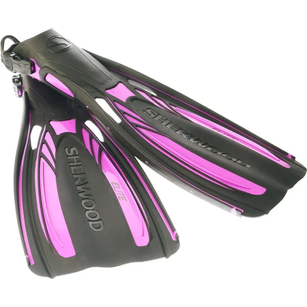 Sherwood Scuba Elite Open Heel Fins Magenta, X-Small