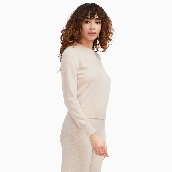 The Essential Cashmere Sweater Womens White - Xxs by NAADAM