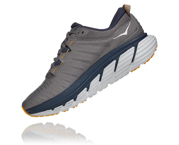 Hoka One One Men's Gaviota 3 Shoe - 9 Wide - Charcoal Grey, Ombre Blue