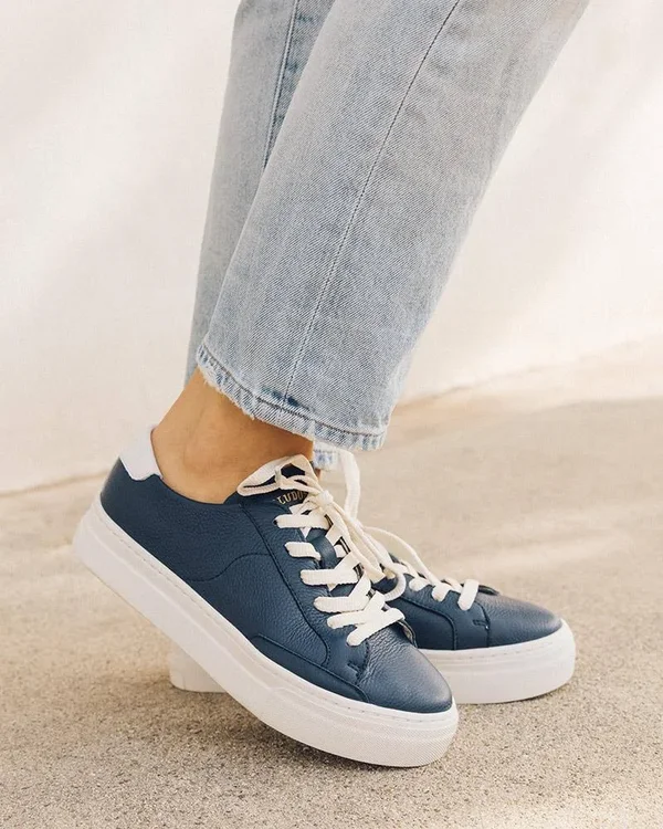 Soludos Ibiza Platform Sneaker - Marine Blue - 8.5