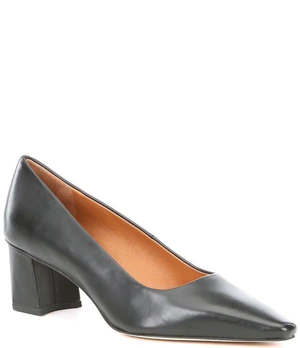 Sarto by Franco Sarto Women's Regal Square Toe Pump, Size: 9.5, Black Nappa Leather