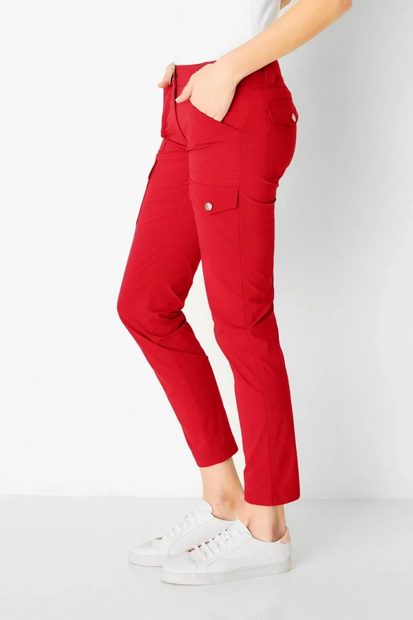 Anatomie Kate Cargo Slim Fit Red Small, Red