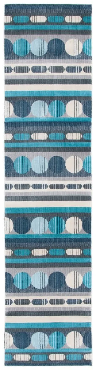 Safavieh Orwell Hayrani Mid-Century Modern Rug - 2&2x22 x 9& Runner - Grey/Aqua