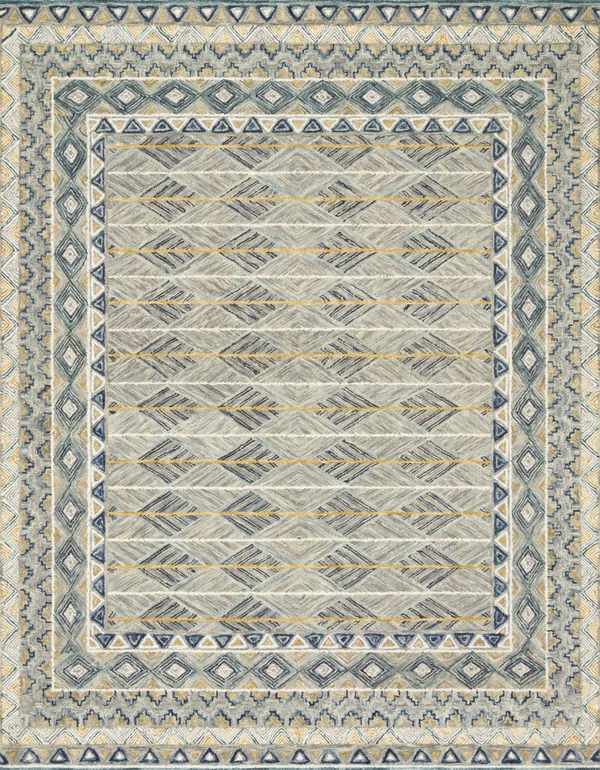 Loloi Priti PRT-02 2&6x22 x 9&9x22 Grey, Lagoon Rug