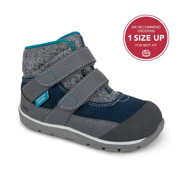 Atlas Waterproof/Insulated Boot - Navy/Grey 1