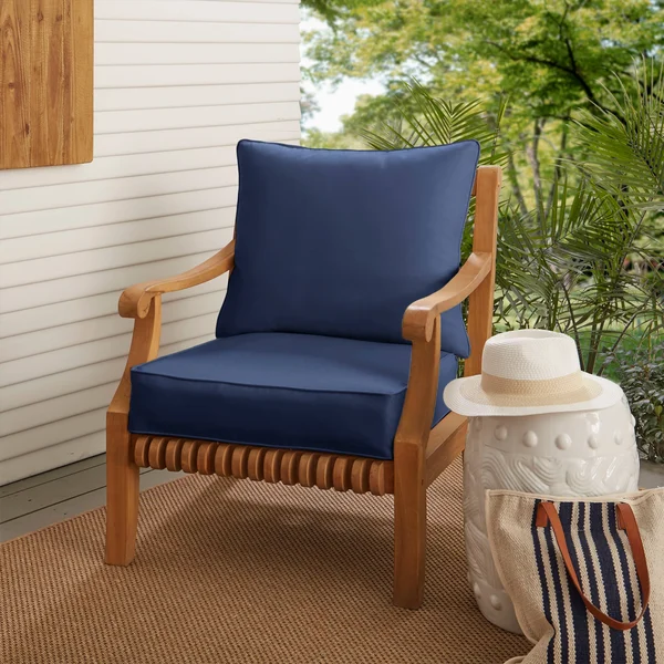 Humble and Haute Sunbrella Indoor/ Outdoor Deep Seating Cushion and Pillow Set - Size: Canvas Aruba, Blue