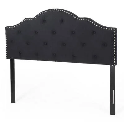 Yuma Upholstered Panel Headboard Winston Porter Color: Black