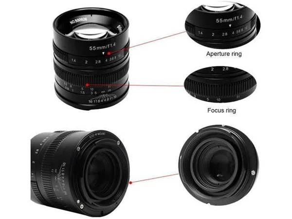 7artisans 55mm f/1.4 Manual Fixed Lens (Black) for Sony E-Mount