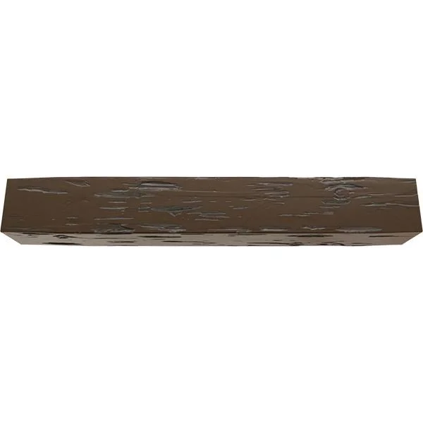 Ekena Millwork MANUPC06X08X84BM 6x22H x 8x22D x 84x22W Pecky Cypress Faux Wood Fireplace Mantel - Burnished Mahogany