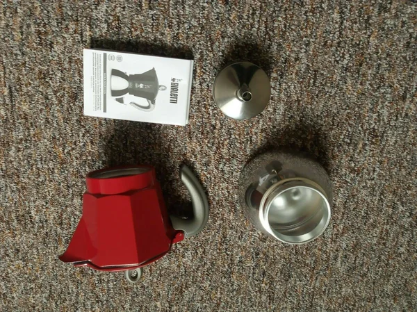 Bialetti Moka Induction Red 6 Cup Stovetop Espresso Maker