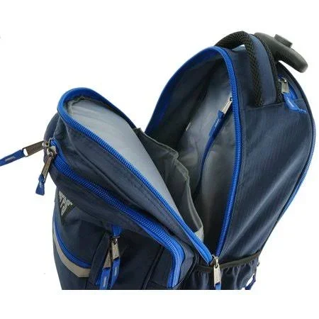 K-Cliffs Heavy Duty Rolling Backpack School Backpack with Wheels Deluxe Trolley Book Bag Wheeled Daypack Multiple Pockets Bookba - 18.5" x 13" x 6"
