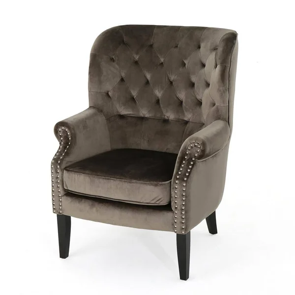 Noble House Mariposa Mid-Century Accent Chair in Gray - ShopLadder