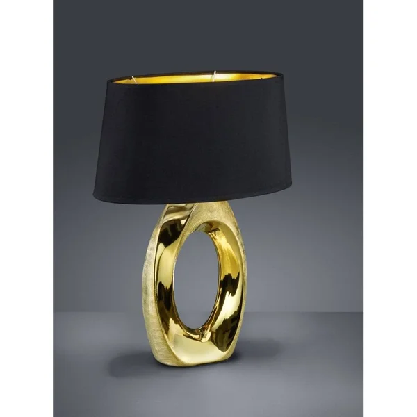 Trio Lighting Taba Modern Gold Ceramic Table Lamp Living Room Lamp