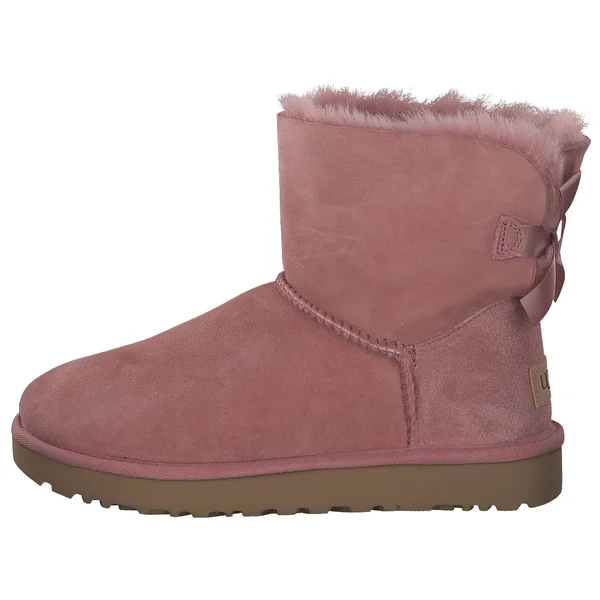 Ugg Women's Mini Bailey Bow II Sheepskin Boots - Pink Dawn - UK 5