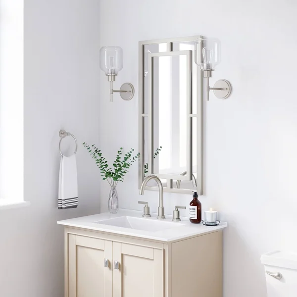 PROFLO PF1851 Pixley 5-13/16x22 Wall Mounted Towel Ring - Brushed Nickel