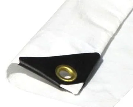 Day Star Shades Extra Heavy Duty 12 Mil White Tarp 3 Ply Coated Reinforced Canopy 6 oz 3 Layer - Size: 14 x 30