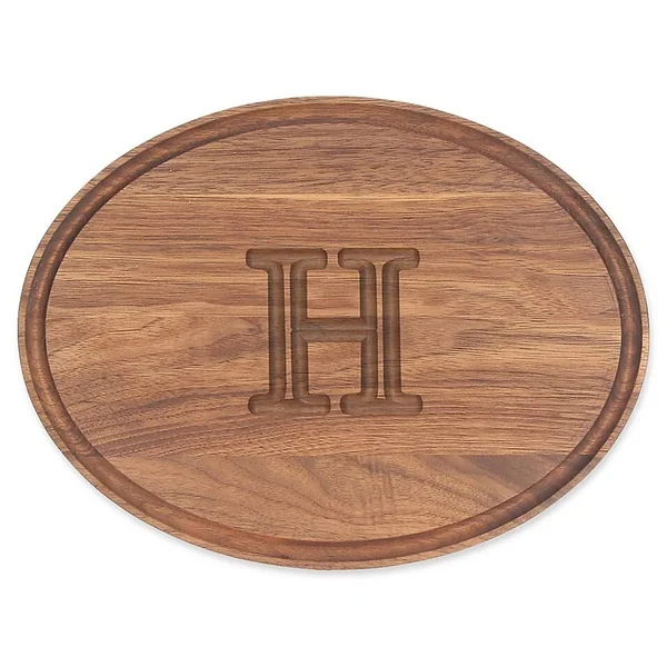 Bigwood Boards W400-H Oval Bar/Cheese Board - 9-Inch by 12-Inch by 0.75