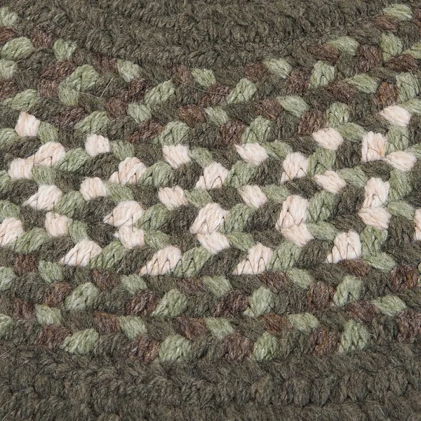 Colonial Mills Cozy Cabin Braided Reversible Indoor Area Rug - 6& x 6& Round - Green