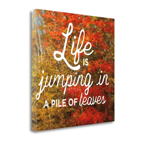Tangletown Fine Art 'Life Is for Jumping' by Sue Schlabach Photographic Print on Wrapped Canvas