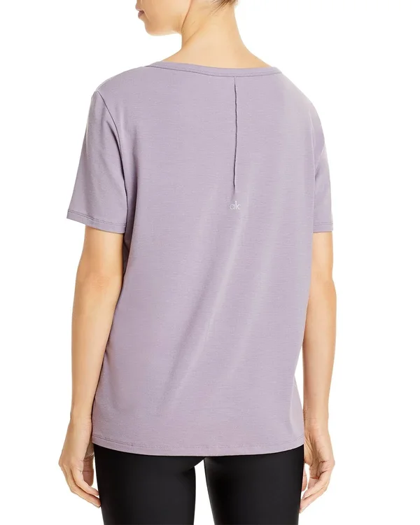 Motion Short Sleeve Top in Lavender Smoke, Size: Small, Alo Yoga