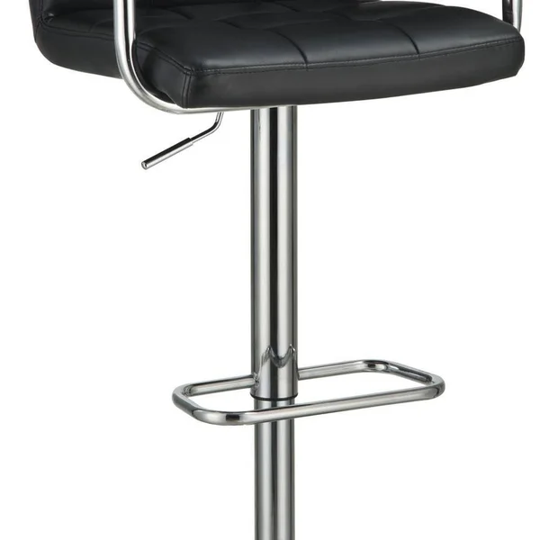 Coaster Adjustable Height Bar Stool, Black