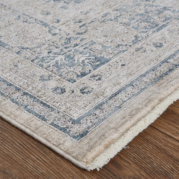 Gilford Rustic Persian Farmhouse Rug - Warm Gray/Blue, 5ft x 7ft - 2in Area Rug, Size: 5' x 7'-2 inch