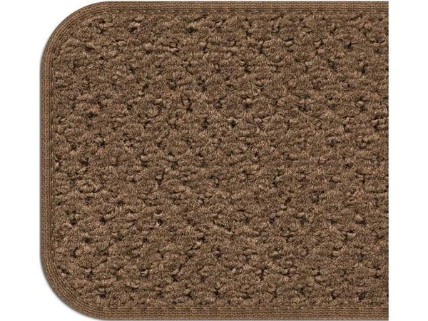 Set of 12 Adhesive Carpet Stair Treads - Toffee Brown - 8 in. x 30 in.