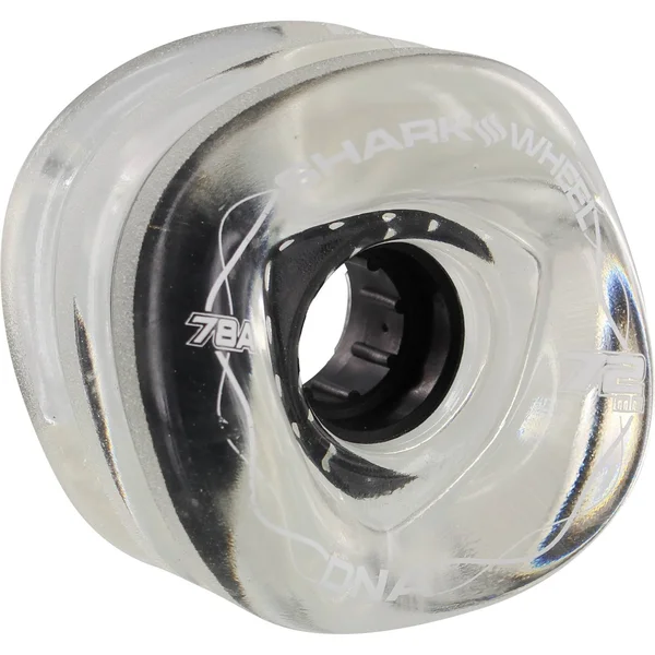 Shark Wheels DNA Clear with Black Hubs Skateboard Wheels - 72mm 78A (Set of 4)