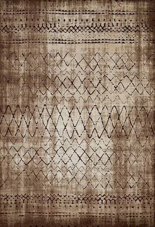 63x22 x 84x22 Light Brown Polypropylene, Polyester Area Rug