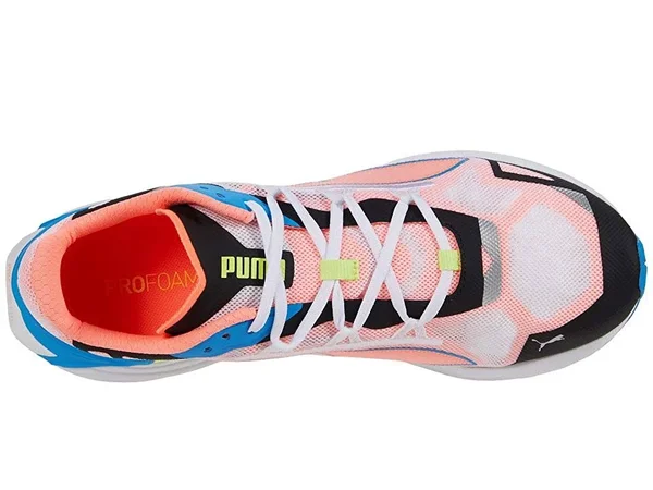 Puma UltraRide Men's Running Shoes, White/Nrgy Blue/Peach, 11.5