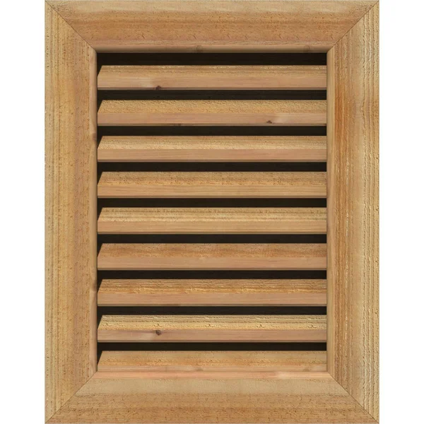 Ekena Millwork GVWVE12X2201RFUWR 12x22W x 22x22H Vertical Gable Vent (17x22W x 27x22H Frame Size): Unfinished, Functional, Rough