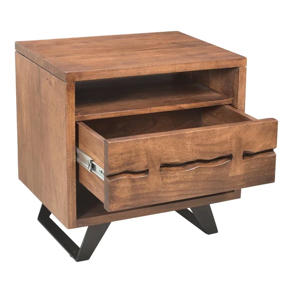 Moe's Home Collection Madagascar Nightstand, Brown