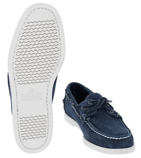 Sebago Docksides Portland Suede - Blue - Loafers