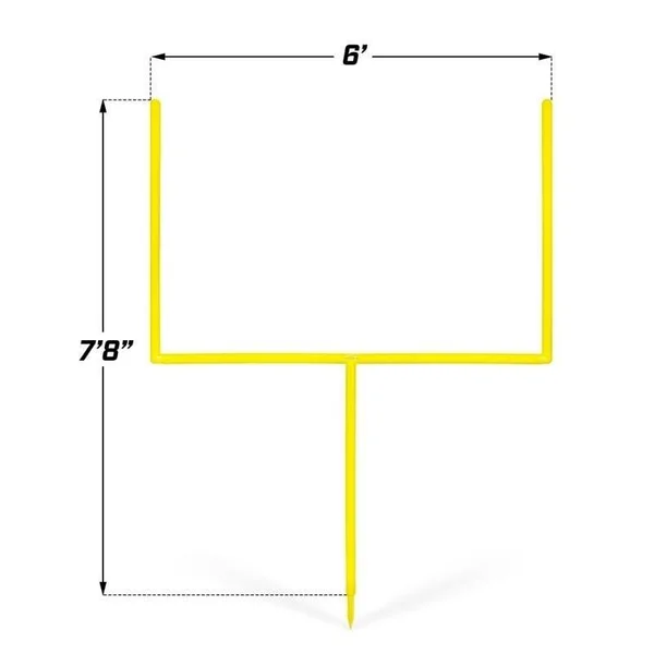 Gosports Pro Kick Challenge Field Goal Post Set with 4 Footballs and Kicking Tee - Life Sized Backyard Field Goal