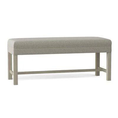 Dwight Upholstered Bench Fairfield Chair Body Fabric: 3157 Alabaster, Leg Color: Walnut