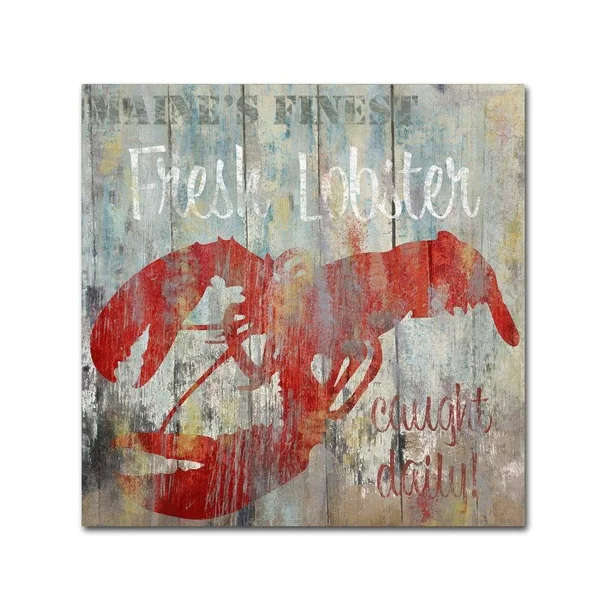 Trademark Fine Art Restaurant Seafood III Canvas Art by Color Bakery - Size: 35 x 35