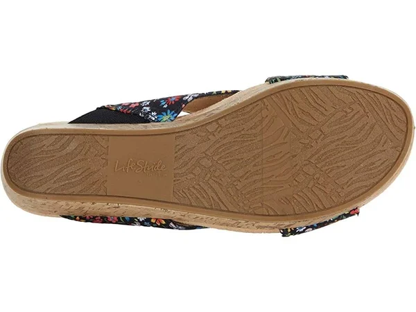 Women's LifeStride Donna Wedge Sandal - Black - Size 9